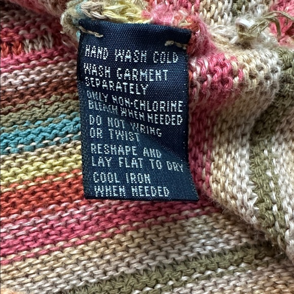 VTG Polo By Ralph Lauren Women’s Striped Multicolour Linen Blend Sweater Size L - Picture 10 of 12